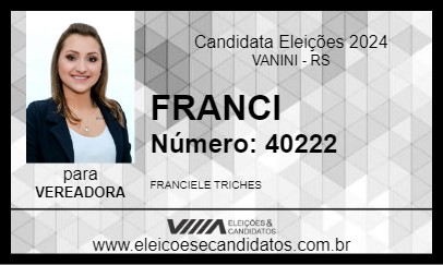 Candidato FRANCI 2024 - VANINI - Eleições