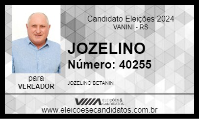 Candidato JOZELINO 2024 - VANINI - Eleições