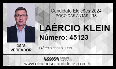 Candidato LAÉRCIO KLEIN 2024 - POÇO DAS ANTAS - Eleições