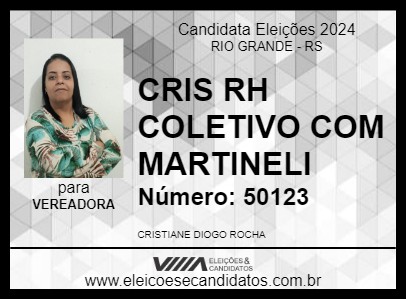 Candidato CRIS RHCOLETIVO TRABALHADOR 2024 - RIO GRANDE - Eleições