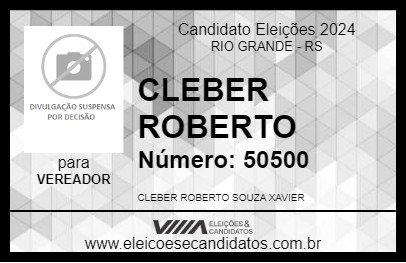 Candidato CLEBER XAVIER 2024 - RIO GRANDE - Eleições