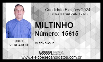 Candidato MILTINHO 2024 - LIBERATO SALZANO - Eleições