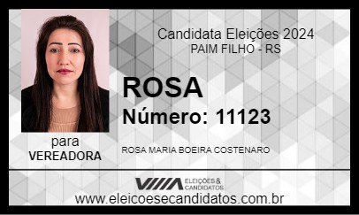 Candidato ROSA 2024 - PAIM FILHO - Eleições