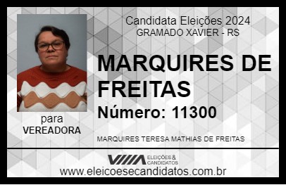 Candidato MARQUIRES DE FREITAS 2024 - GRAMADO XAVIER - Eleições