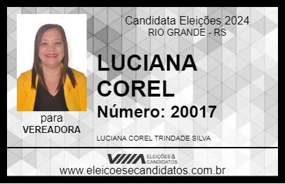 Candidato LUCIANA COREL 2024 - RIO GRANDE - Eleições