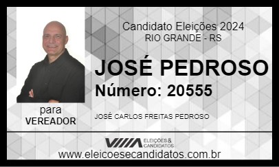 Candidato JOSÉ PEDROSO 2024 - RIO GRANDE - Eleições