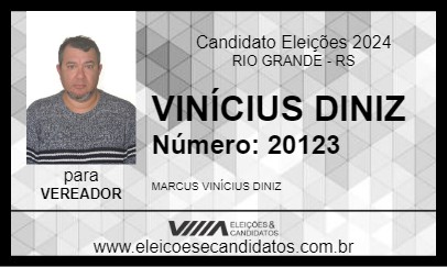 Candidato VINÍCIUS DINIZ 2024 - RIO GRANDE - Eleições