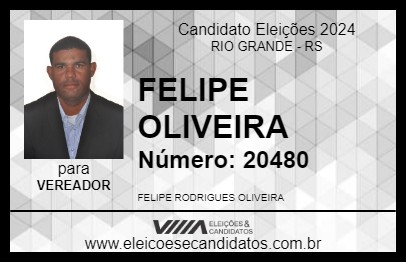 Candidato FELIPE OLIVEIRA 2024 - RIO GRANDE - Eleições