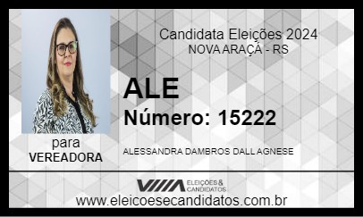 Candidato ALE 2024 - NOVA ARAÇÁ - Eleições