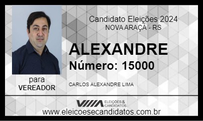 Candidato ALEXANDRE 2024 - NOVA ARAÇÁ - Eleições