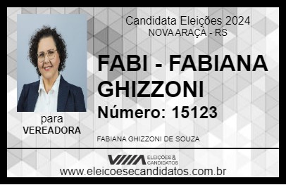 Candidato FABI - FABIANA GHIZZONI 2024 - NOVA ARAÇÁ - Eleições