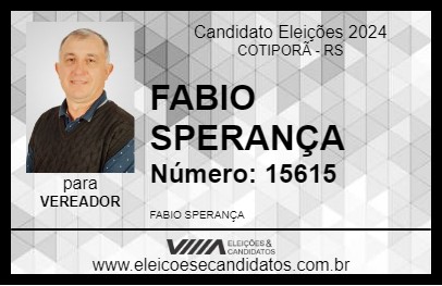 Candidato FABIO SPERANÇA 2024 - COTIPORÃ - Eleições