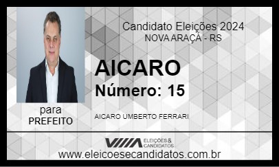 Candidato AICARO 2024 - NOVA ARAÇÁ - Eleições