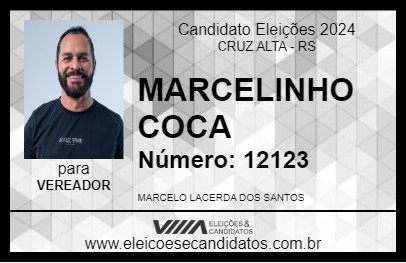 Candidato MARCELINHO COCA  2024 - CRUZ ALTA - Eleições