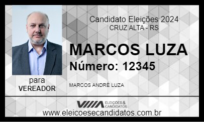 Candidato MARCOS LUZA  2024 - CRUZ ALTA - Eleições