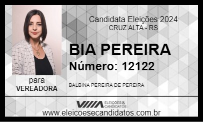 Candidato BIA PEREIRA 2024 - CRUZ ALTA - Eleições