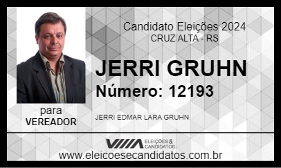 Candidato JERRI GRUHN 2024 - CRUZ ALTA - Eleições