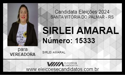 Candidato SIRLEI AMARAL 2024 - SANTA VITÓRIA DO PALMAR - Eleições