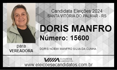 Candidato DORIS MANFRO 2024 - SANTA VITÓRIA DO PALMAR - Eleições