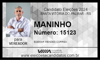 Candidato MANINHO 2024 - SANTA VITÓRIA DO PALMAR - Eleições