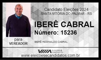 Candidato IBERÊ CABRAL 2024 - SANTA VITÓRIA DO PALMAR - Eleições