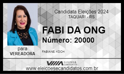 Candidato FABI DA ONG 2024 - TAQUARI - Eleições