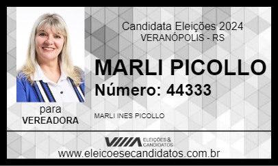 Candidato MARLI PICCOLO 2024 - VERANÓPOLIS - Eleições