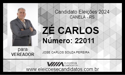 Candidato ZÉ CARLOS 2024 - CANELA - Eleições