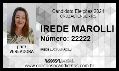 Candidato IREDE MAROLLI 2024 - CRUZALTENSE - Eleições