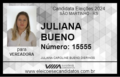 Candidato JULIANA BUENO 2024 - SÃO MARTINHO - Eleições