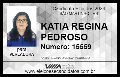 Candidato KATIA REGINA PEDROSO 2024 - SÃO MARTINHO - Eleições