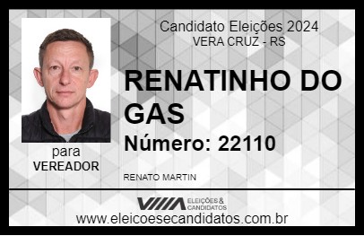 Candidato RENATINHO DO GAS 2024 - VERA CRUZ - Eleições