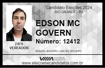 Candidato EDSON MC GOVERN 2024 - RIO GRANDE - Eleições