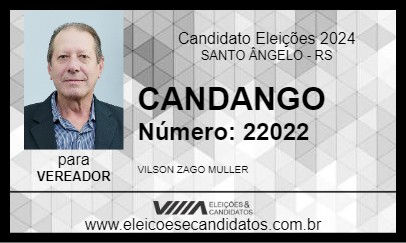 Candidato CANDANGO 2024 - SANTO ÂNGELO - Eleições