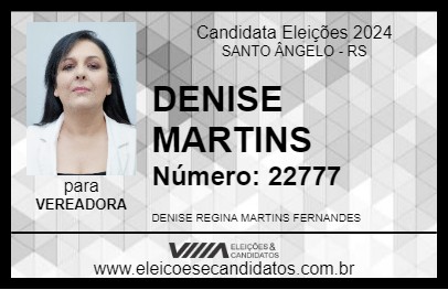 Candidato DENISE MARTINS 2024 - SANTO ÂNGELO - Eleições