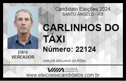 Candidato CARLINHOS DO TÁXI 2024 - SANTO ÂNGELO - Eleições