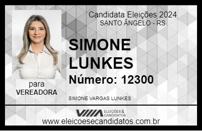 Candidato SIMONE LUNKES 2024 - SANTO ÂNGELO - Eleições