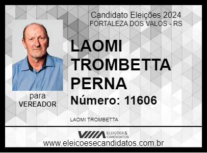 Candidato LAOMI TROMBETTA PERNA 2024 - FORTALEZA DOS VALOS - Eleições