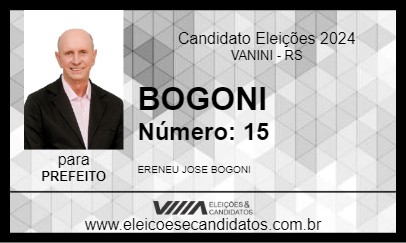 Candidato BOGONI 2024 - VANINI - Eleições