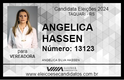 Candidato ANGELICA HASSEN 2024 - TAQUARI - Eleições