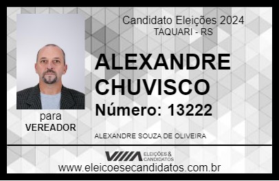 Candidato ALEXANDRE CHUVISCO 2024 - TAQUARI - Eleições