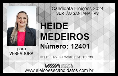 Candidato HEIDE MEDEIROS 2024 - SERTÃO SANTANA - Eleições