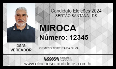 Candidato MIROCA 2024 - SERTÃO SANTANA - Eleições