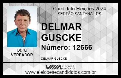 Candidato DELMAR GUSCKE 2024 - SERTÃO SANTANA - Eleições