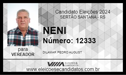 Candidato NENI 2024 - SERTÃO SANTANA - Eleições