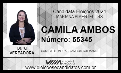 Candidato CAMILA AMBOS 2024 - MARIANA PIMENTEL - Eleições