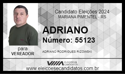 Candidato ADRIANO 2024 - MARIANA PIMENTEL - Eleições