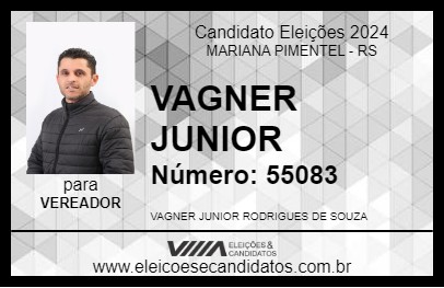 Candidato VAGNER JUNIOR 2024 - MARIANA PIMENTEL - Eleições