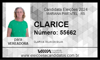 Candidato CLARICE 2024 - MARIANA PIMENTEL - Eleições