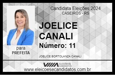 Candidato JOELICE CANALI 2024 - CASEIROS - Eleições